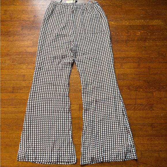 Anthropology Charlie Holiday Lola Chocolate Houndstooth Pants S - Picture 8 of 12